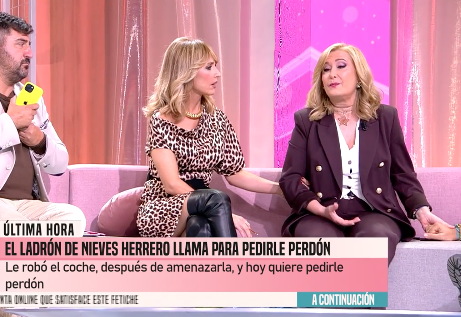 Nieves Herrero, muy conmovida tras revivir los hechos que le dejaron un trauma.