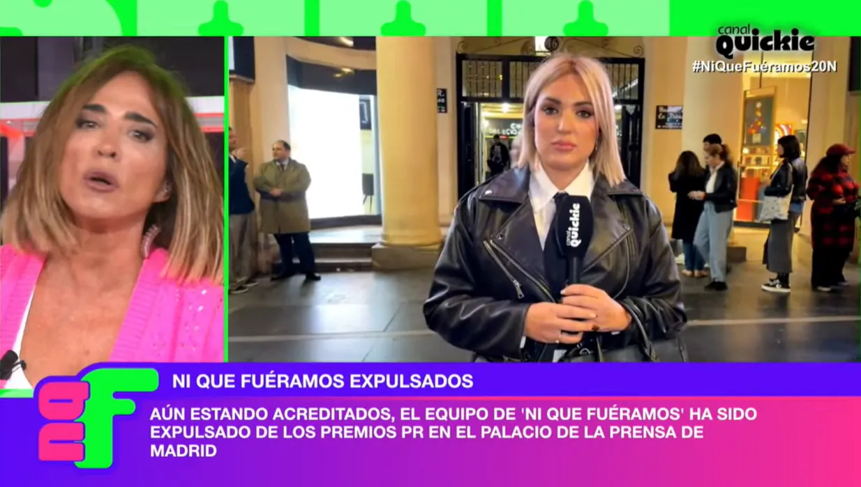 Marta Riesco en el Palacio de la Prensa en conexión con 'Ni que fuéramos'