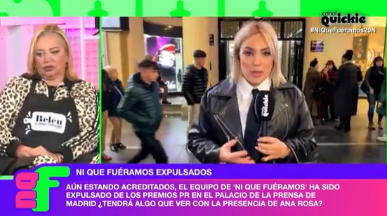 Marta Riesco en el Palacio de la Prensa en conexión con 'Ni que fuéramos'