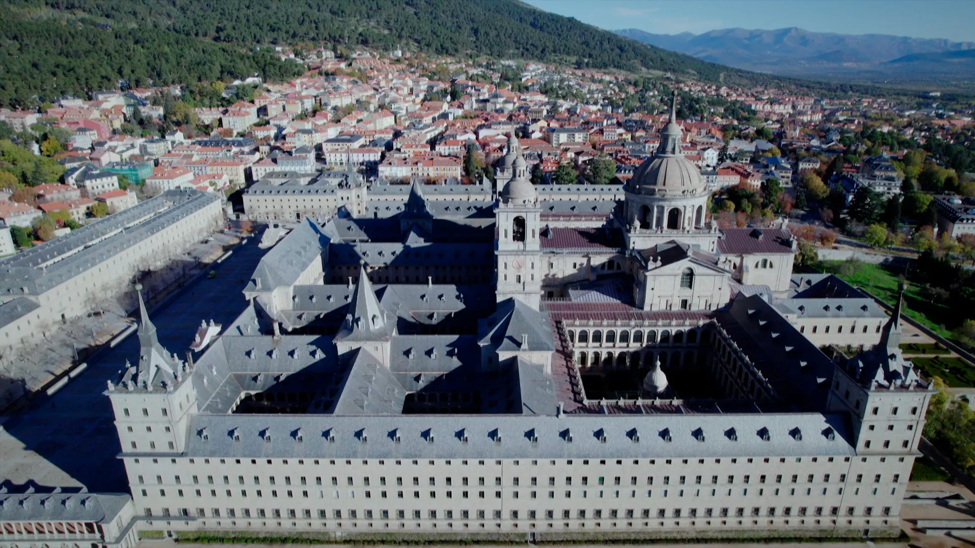 Vista aérea del Monasterio de El Escorial.