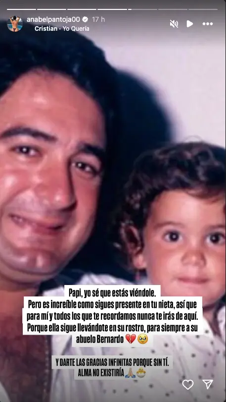 Anabel Pantoja con su padre, Bernardo.