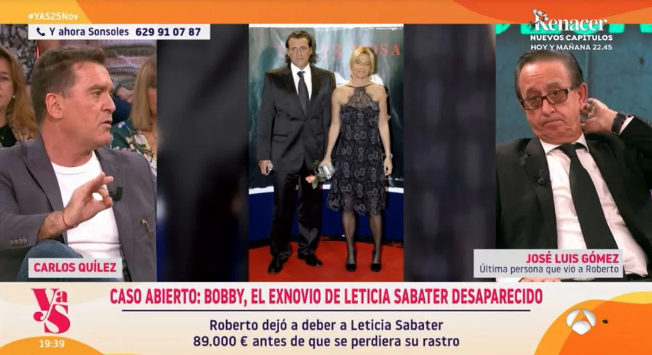 En 'Y ahora Sonsoles' hablan del novio desaparecido de Leticia Sabater.