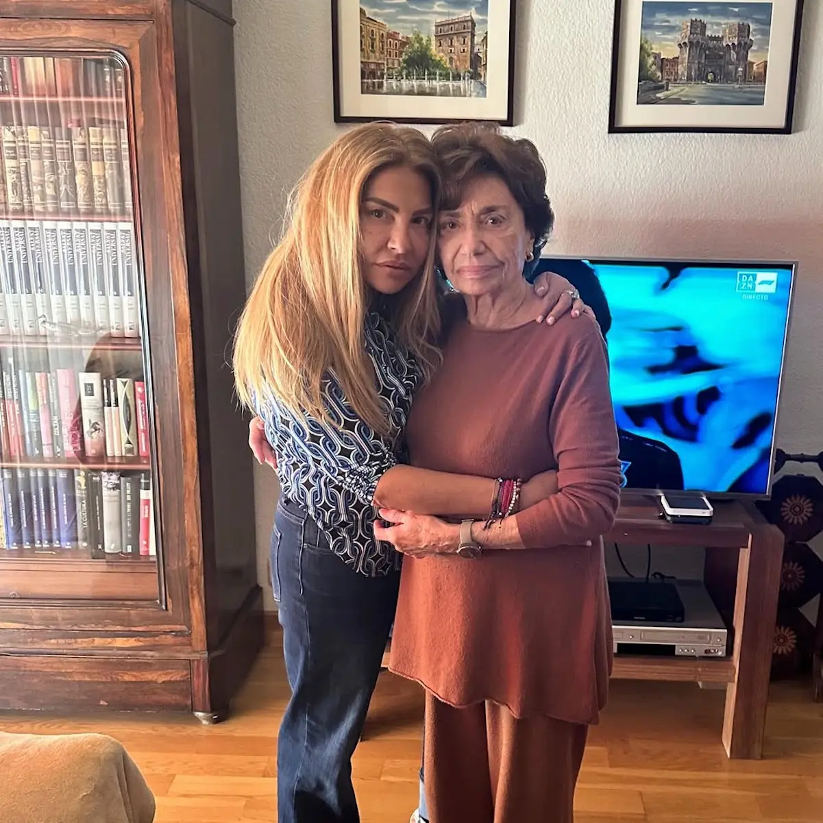 Cristina Tárrega con su madre