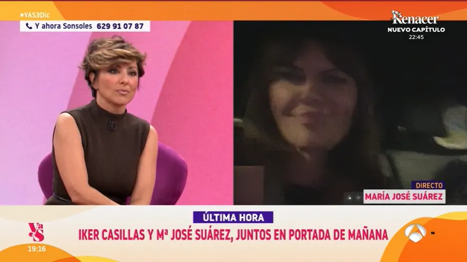 Y ahora Sonsoles comenta la exclusiva del romance de Iker Casillas y María José Suárez