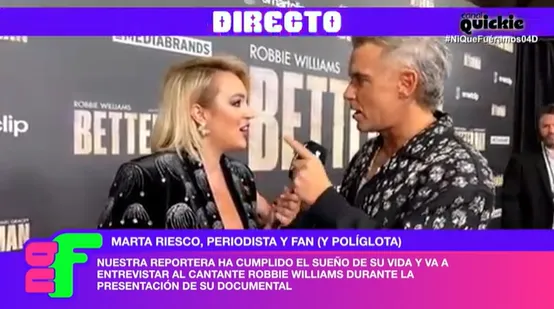 Robbie Willliams entrevistado por Marta Riesco