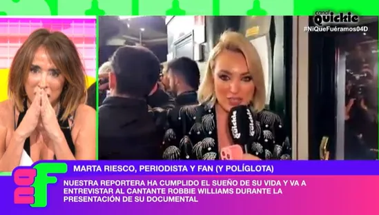 Robbie Willliams entrevistado por Marta Riesco