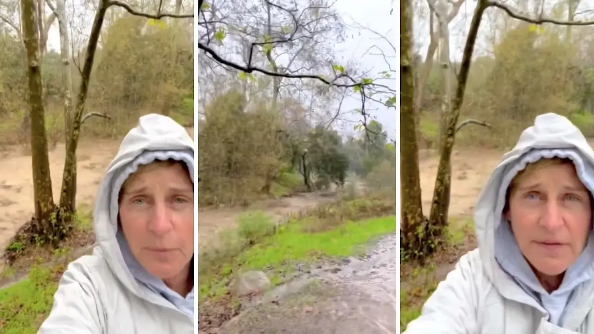 Ellen DeGeneres muestra imágenes escalofriantes por las inundaciones en California