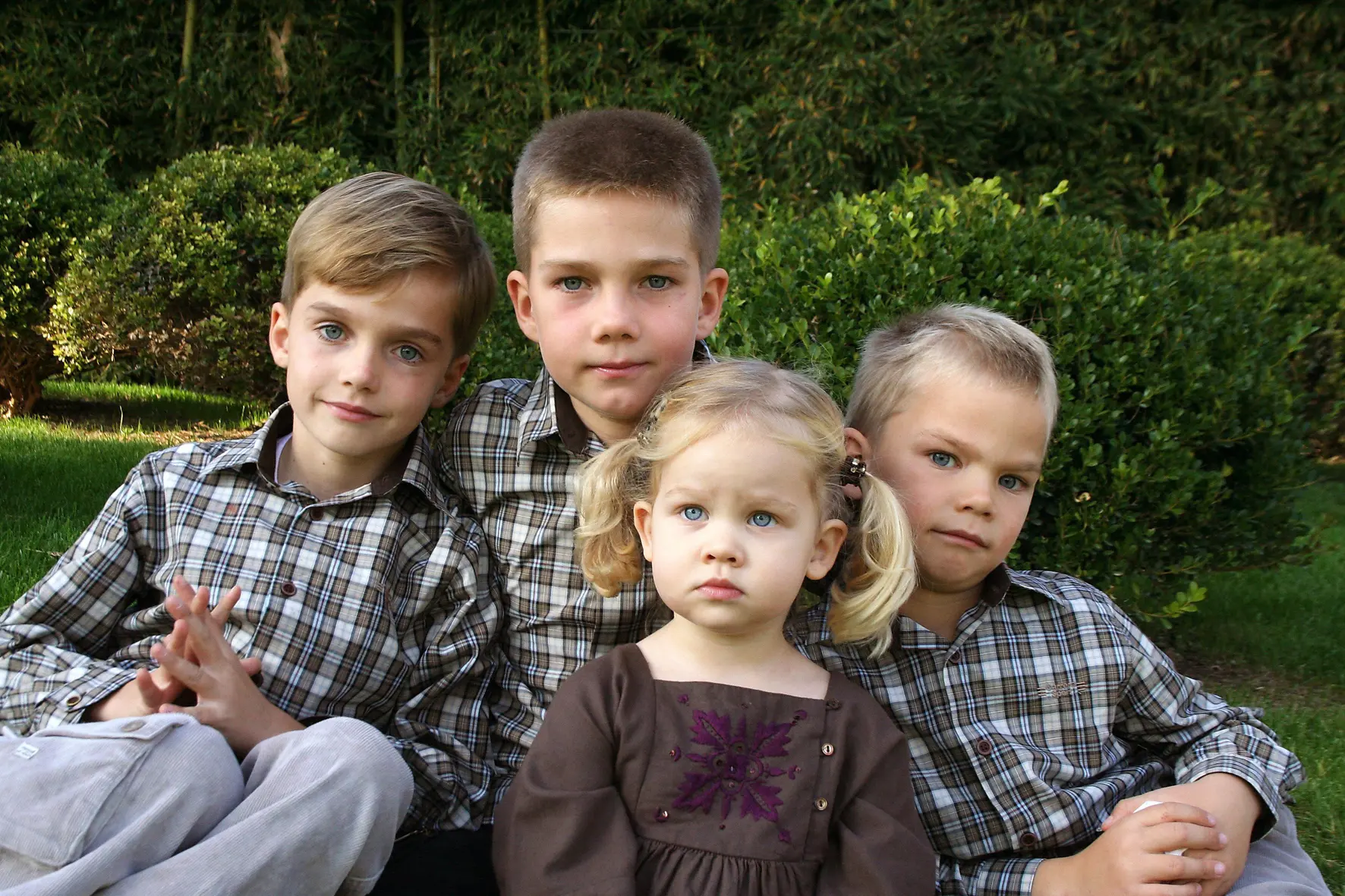 Pablo, Juan, Miguel e Irene Urdangarín.