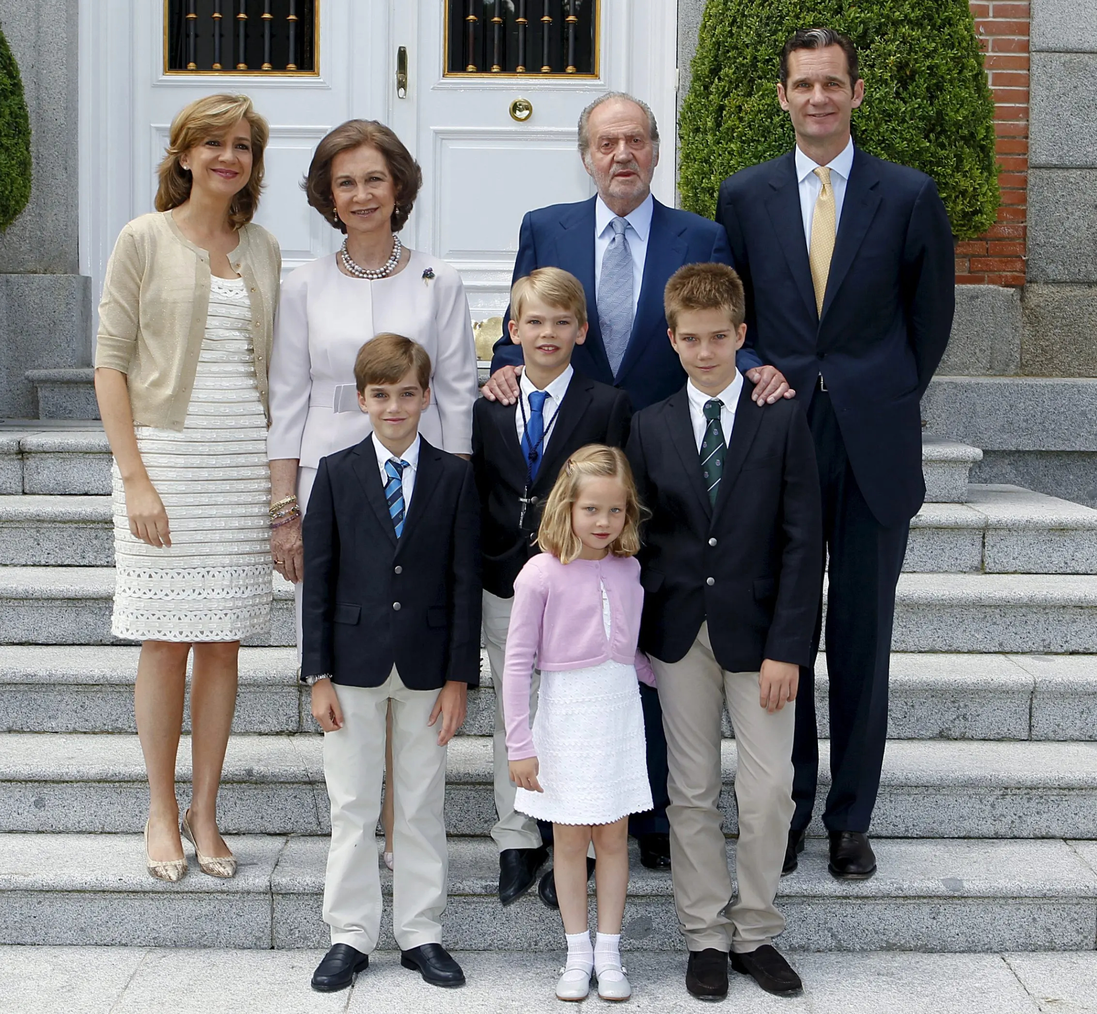 Los Reyes de España, Iñaki, la infanta Cristina y sus hijos.