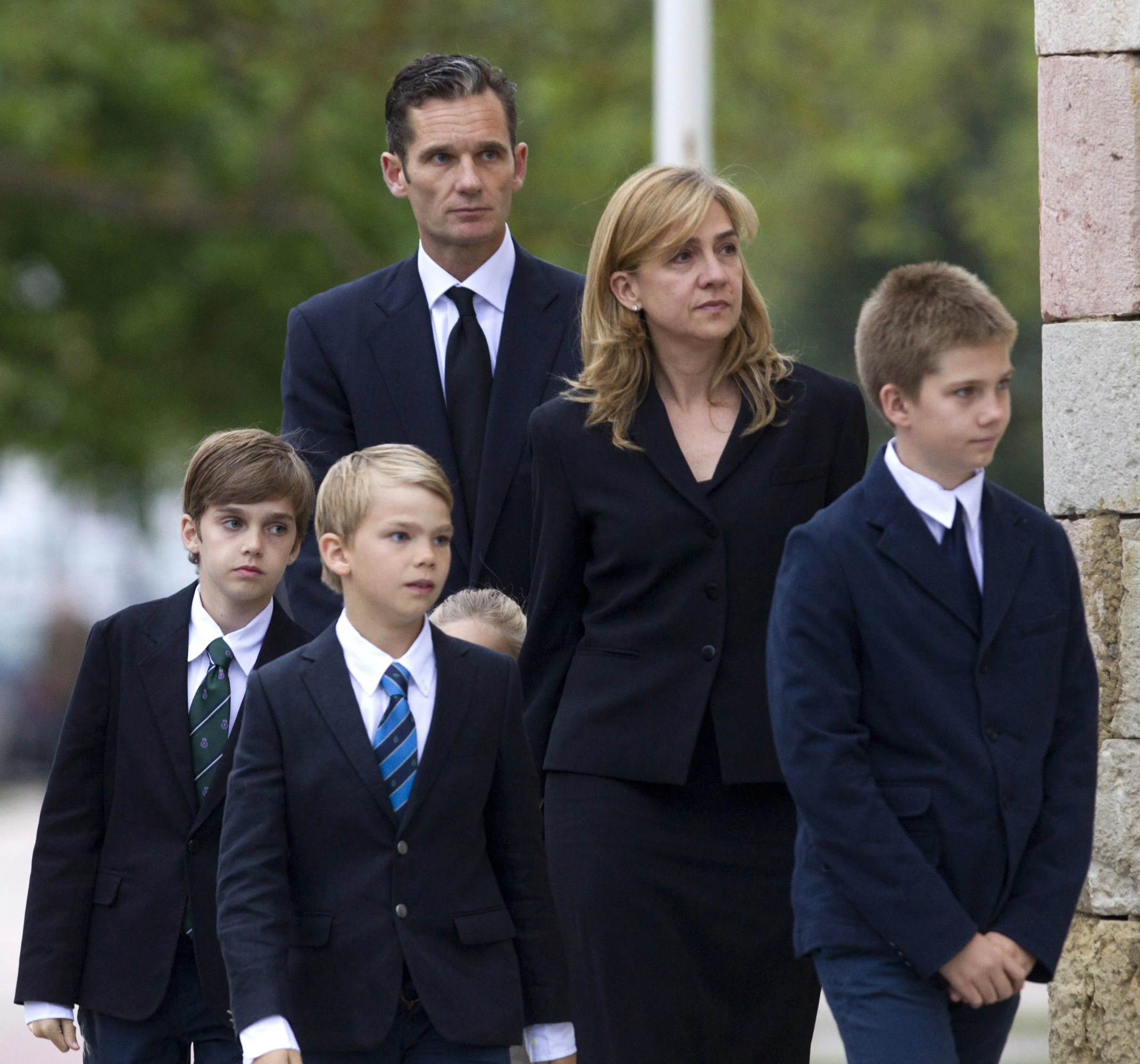 La infanta Cristina, Iñaki Urdangarín y sus hijos.