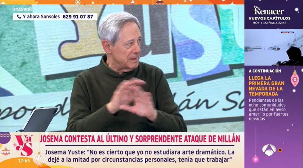 Josema Yuste en 'Y ahora Sonsoles' habla de Millán Salcedo