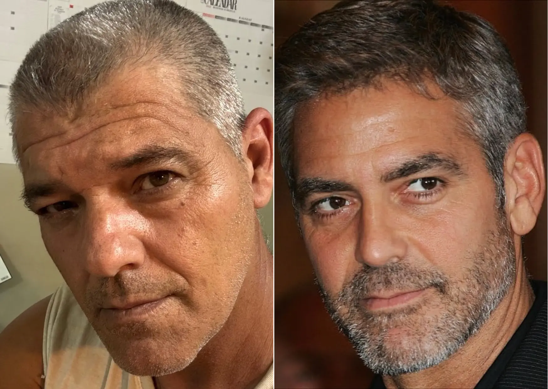 Frank Cuesta y George Clooney.