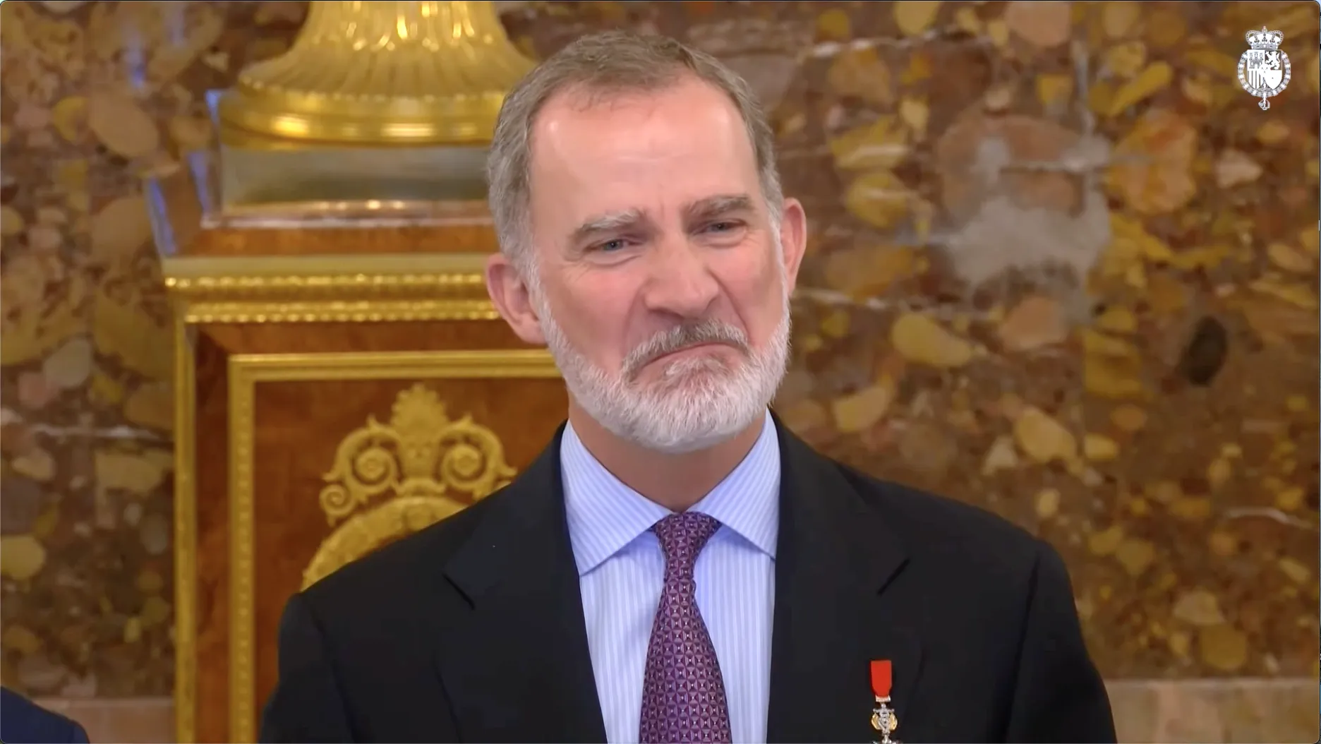 Felipe VI, con gesto triste.