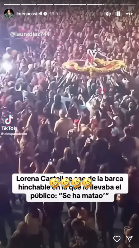 Una historia de Instagram de Lorena Castells.