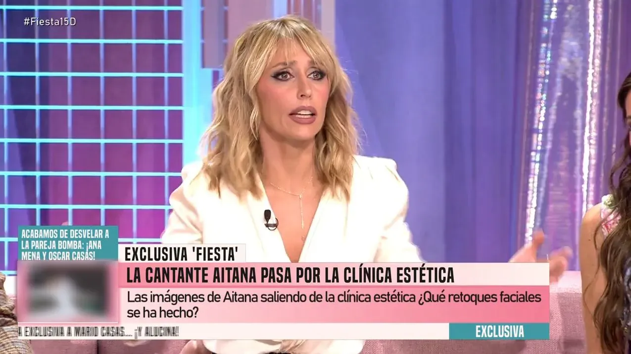 En el programa 'Fiesta' hablan de los retoques estéticos de Aitana.