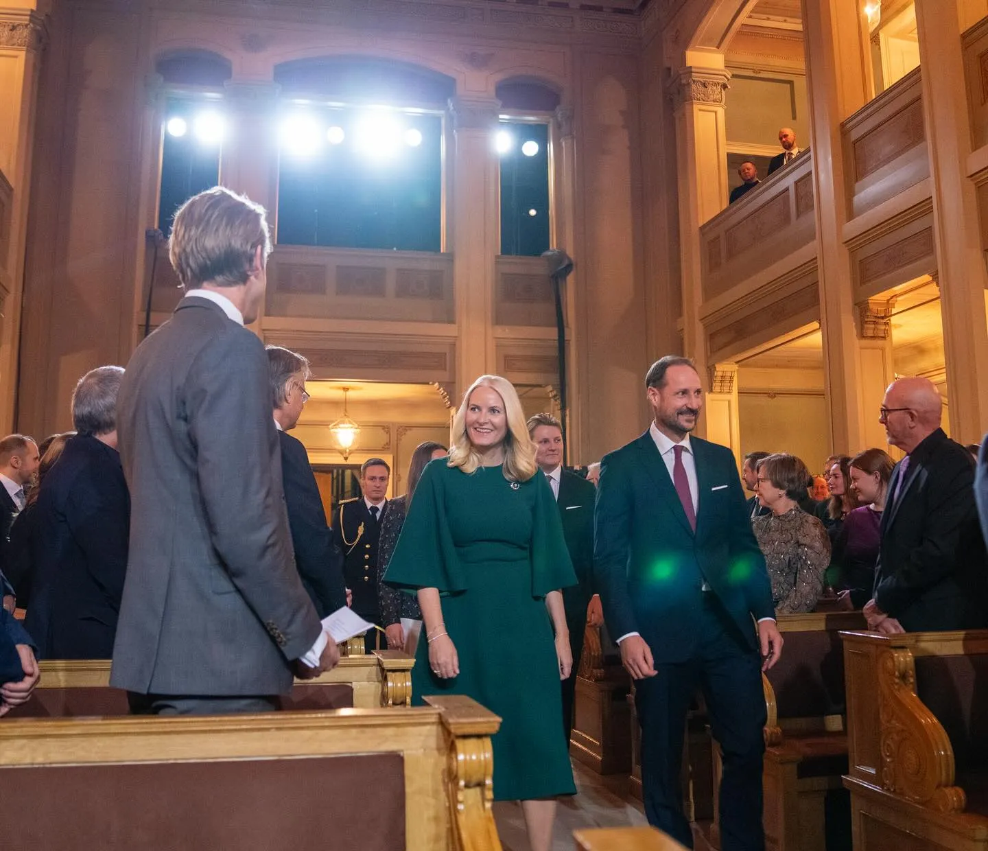 Mette-Marit en un concierto en la catedral de Oslo.