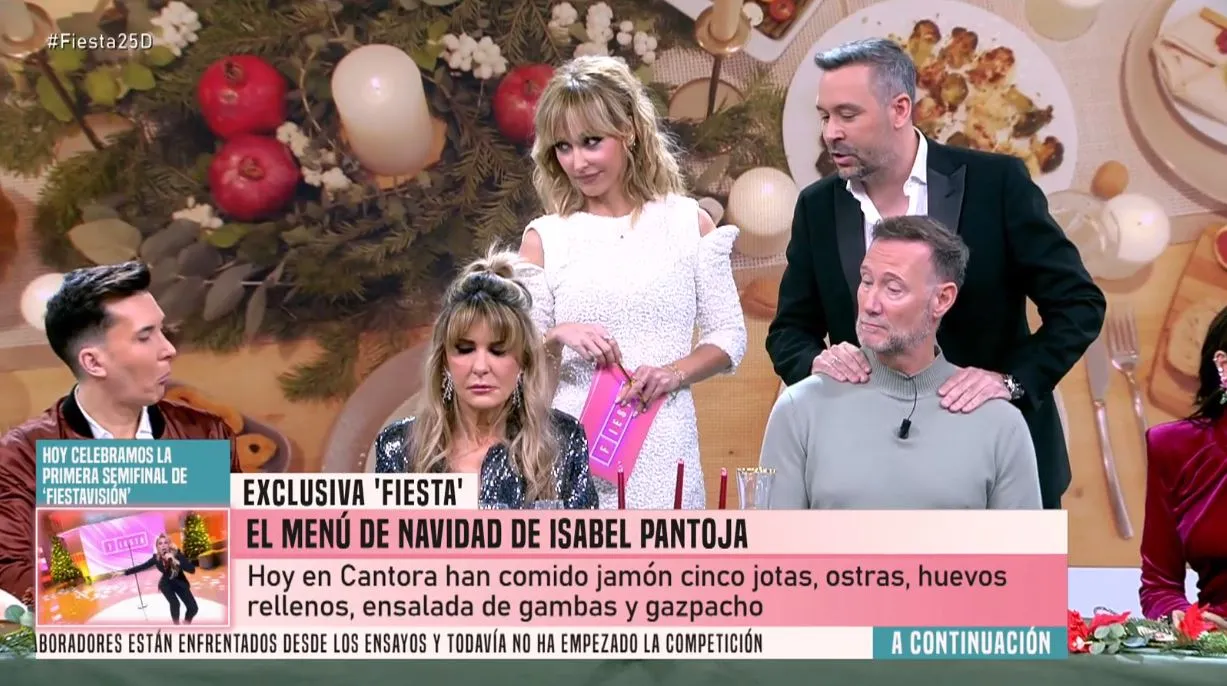 El menú de Isabel Pantoja en Navidad, según 'Fiesta'.