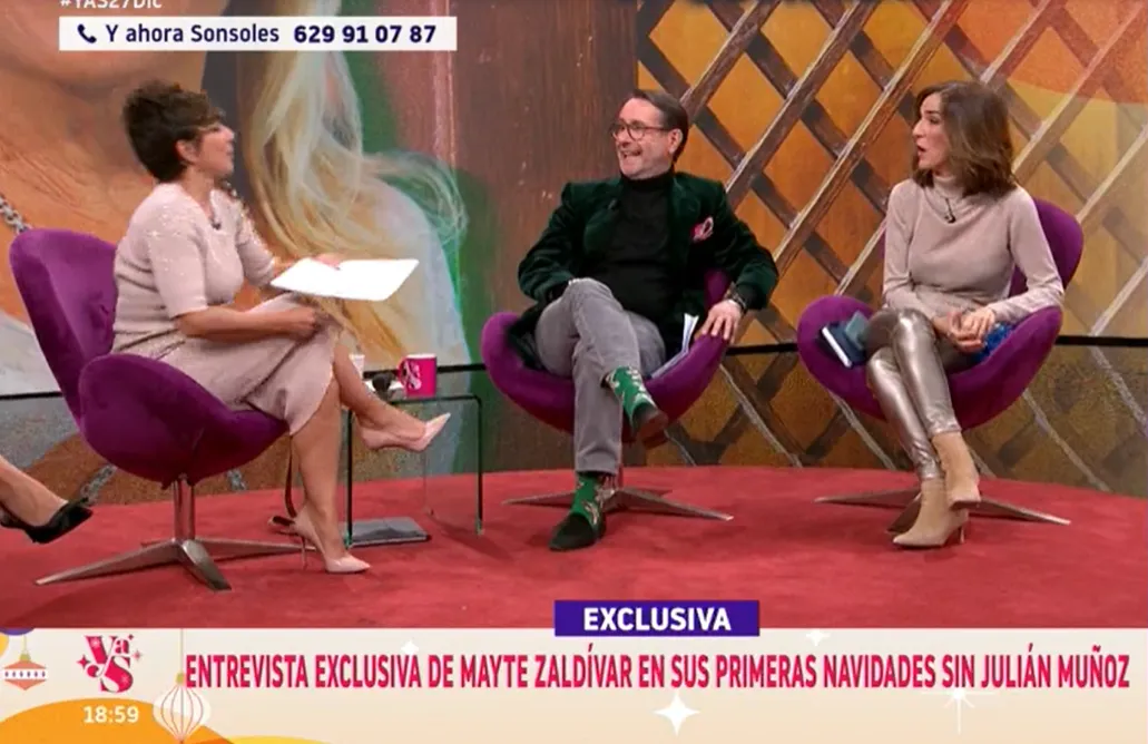 Y ahora Sonsoles pone la llamada de Mayte Zaldívar con Paloma García Pelayo