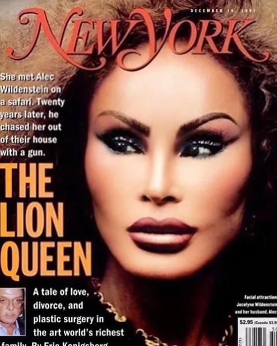 Jocelyn Wildenstein en la portada de la revista New York.