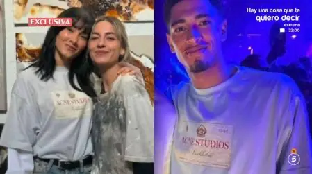 Captura de pantalla del programa Socialité, dónde se puede apreciar a Aitana y Jude Bellingham con la misma camiseta.