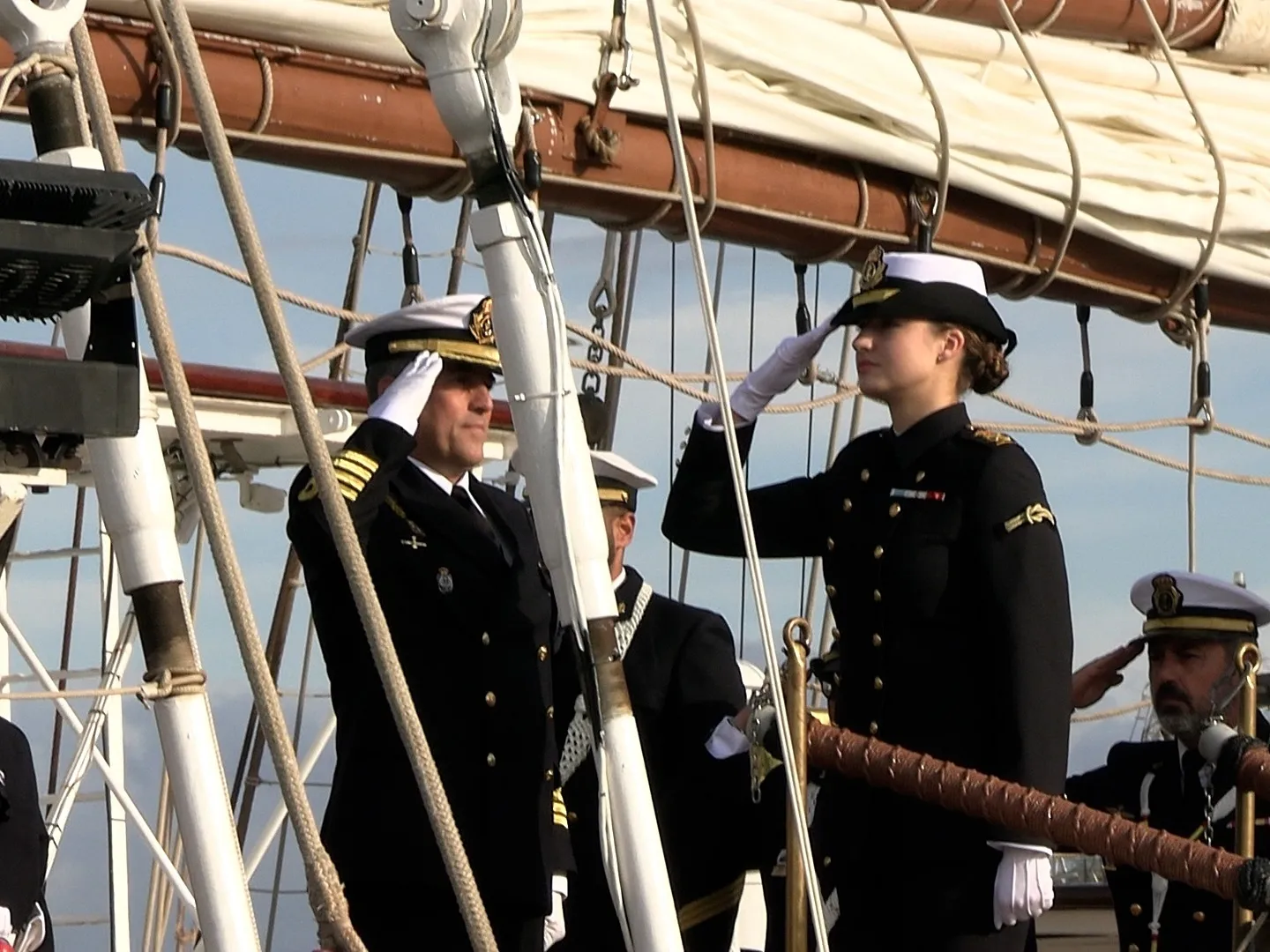 La princesa Leonor en el Juan Sebastián Elcano. Foto: Europa Press.