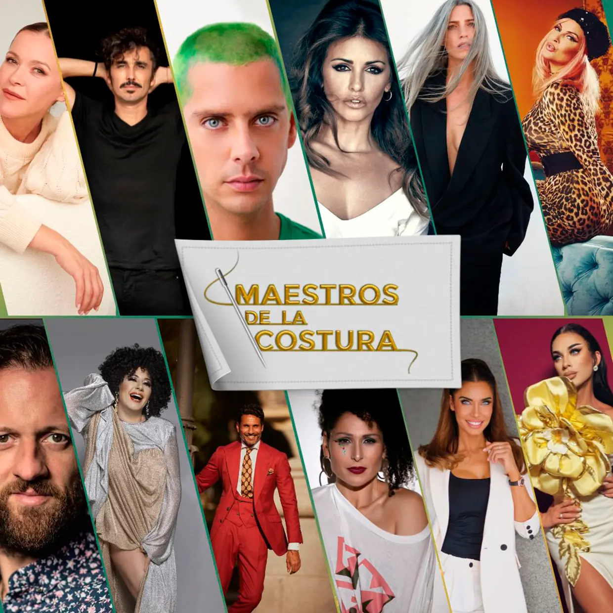 Rosa López y otros famosos en la imagen promocional de 'Maestros de la costura'.