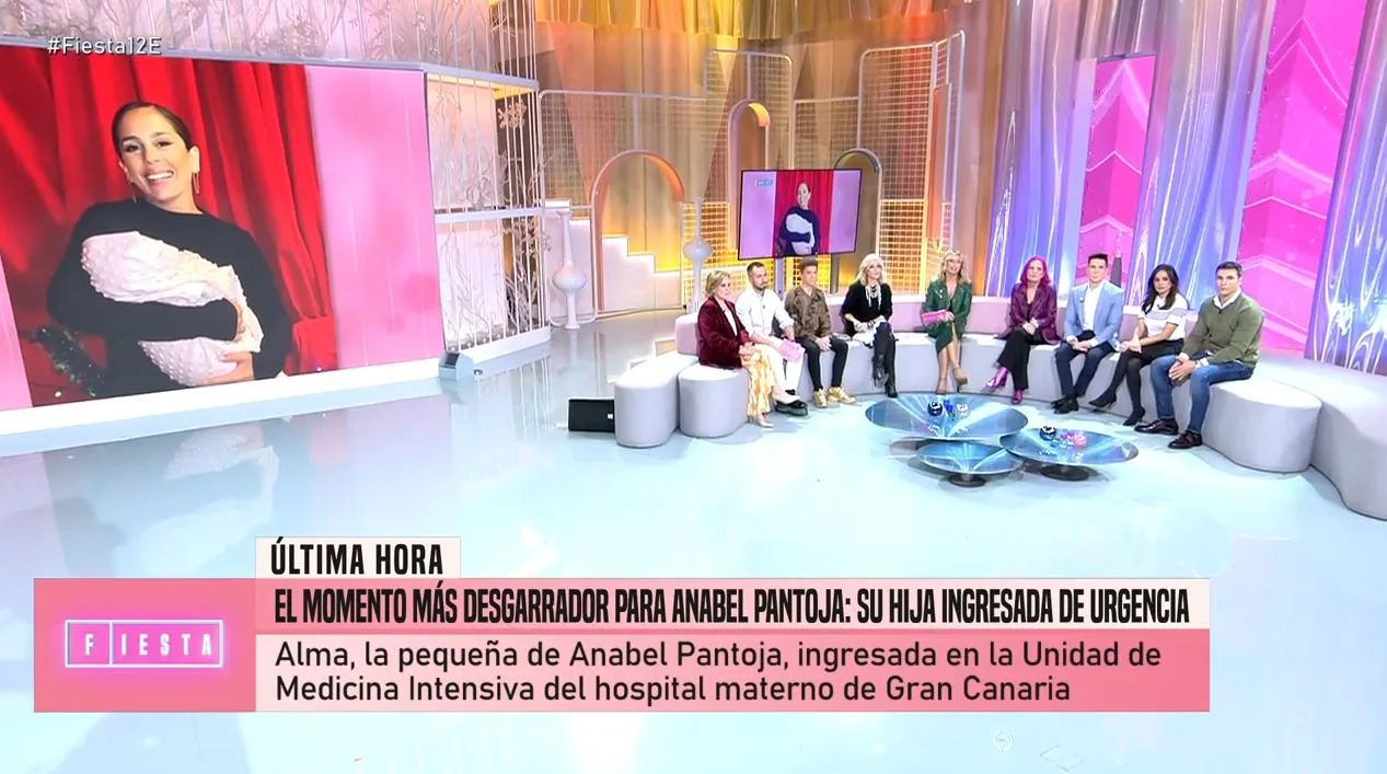 En 'Fiesta' hablan de ingreso en el hospital de la hija de Anabel Pantoja.