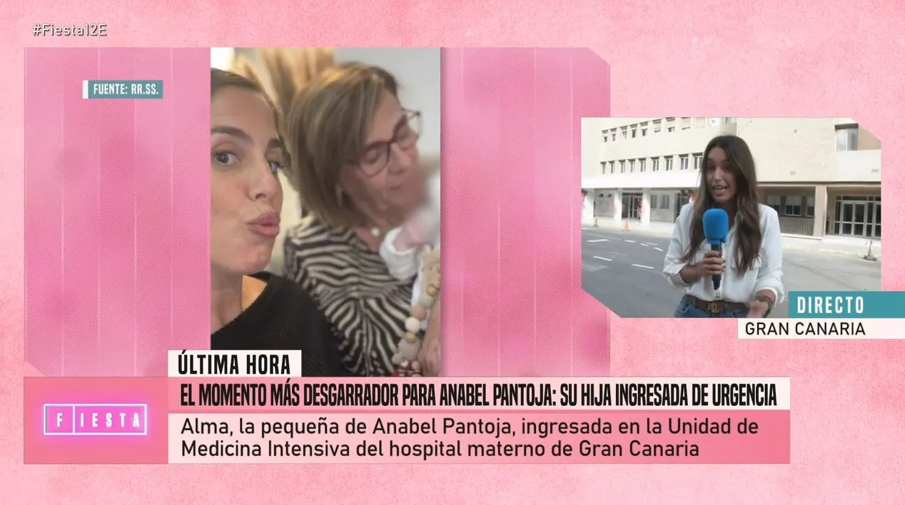 En 'Fiesta' hablan de ingreso en el hospital de la hija de Anabel Pantoja.