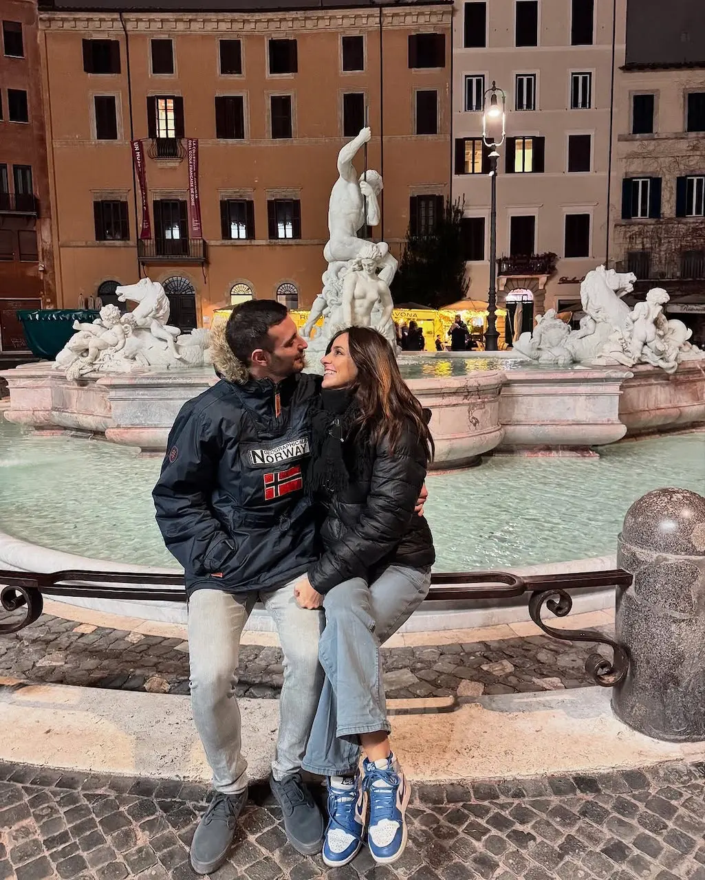 Carmen Alcayde y su novio, Charli, en Roma.