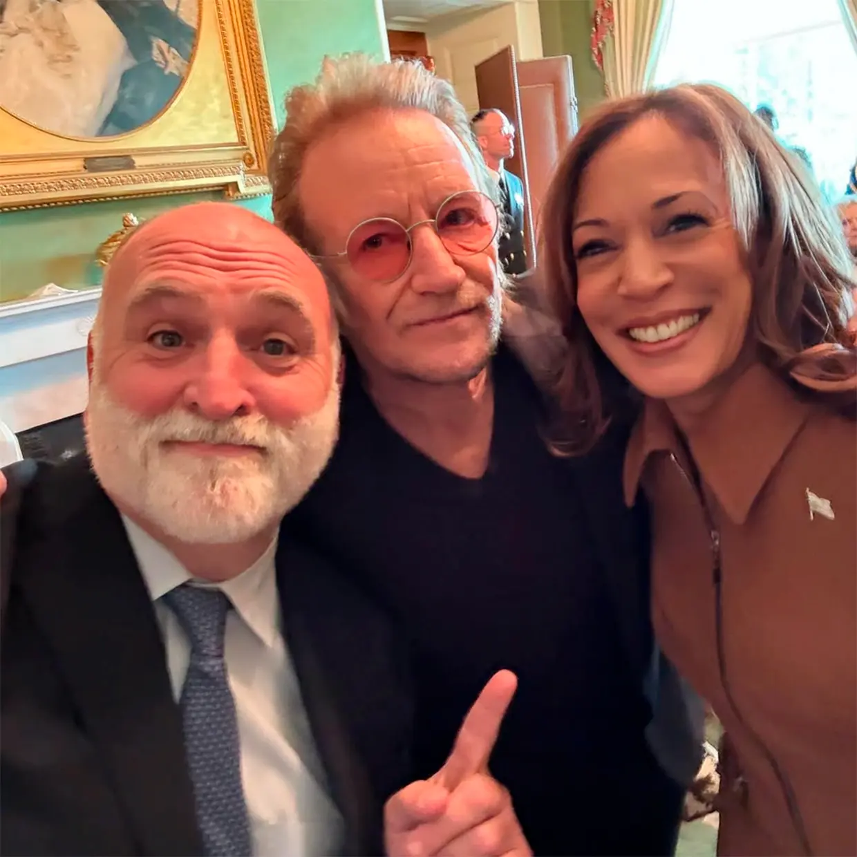 José Andrés, Bono y Kamala Harris.