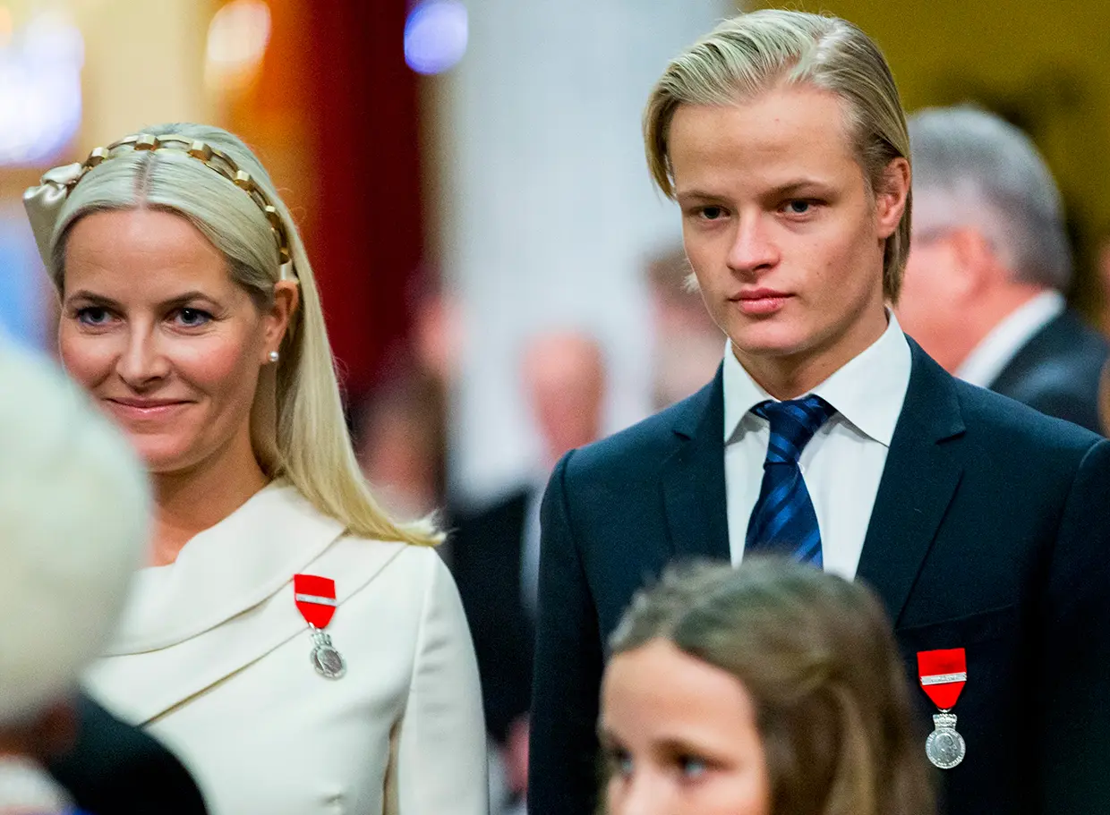 Mette Marit con Marius.