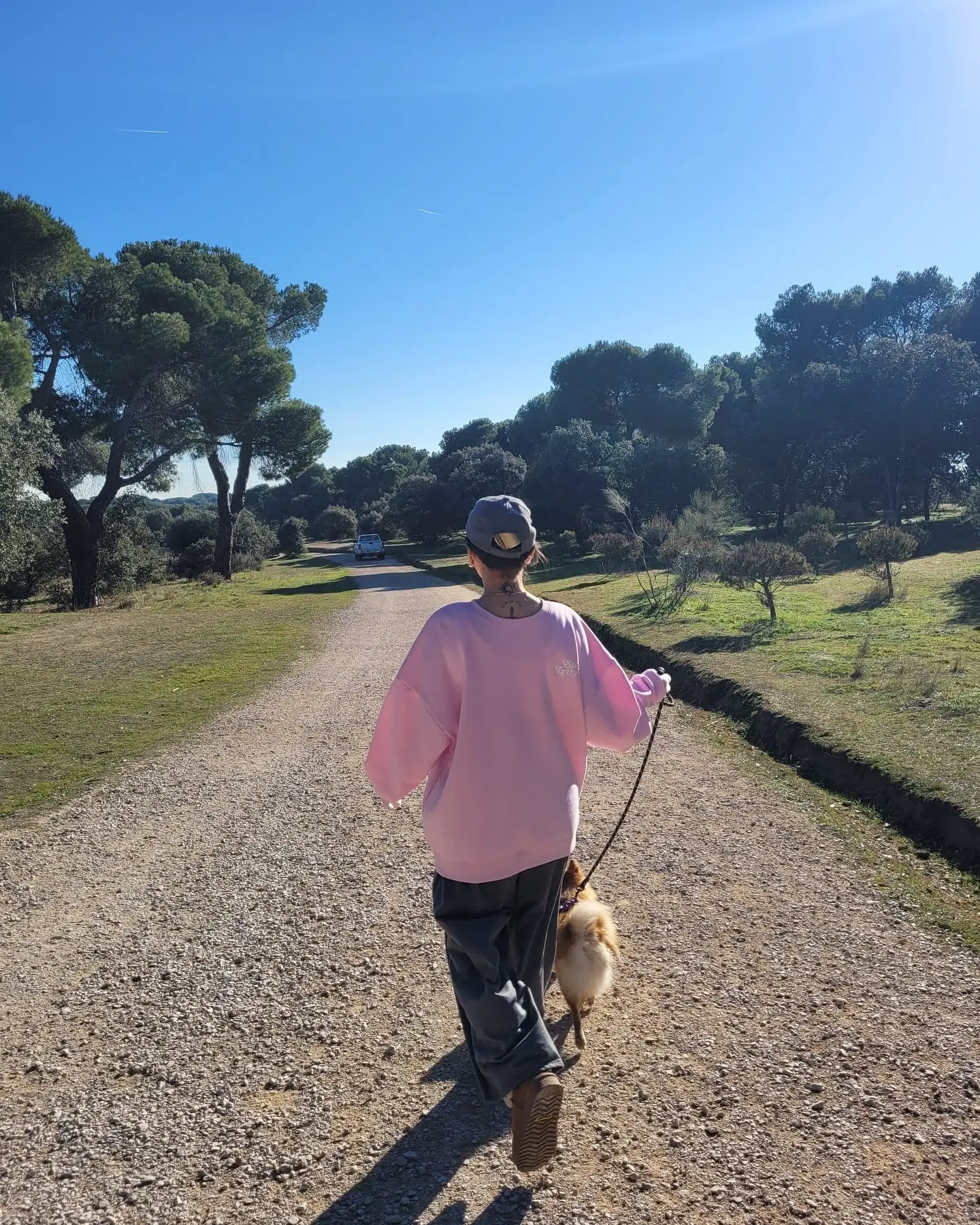 Chenoa con su perrita Cloe.