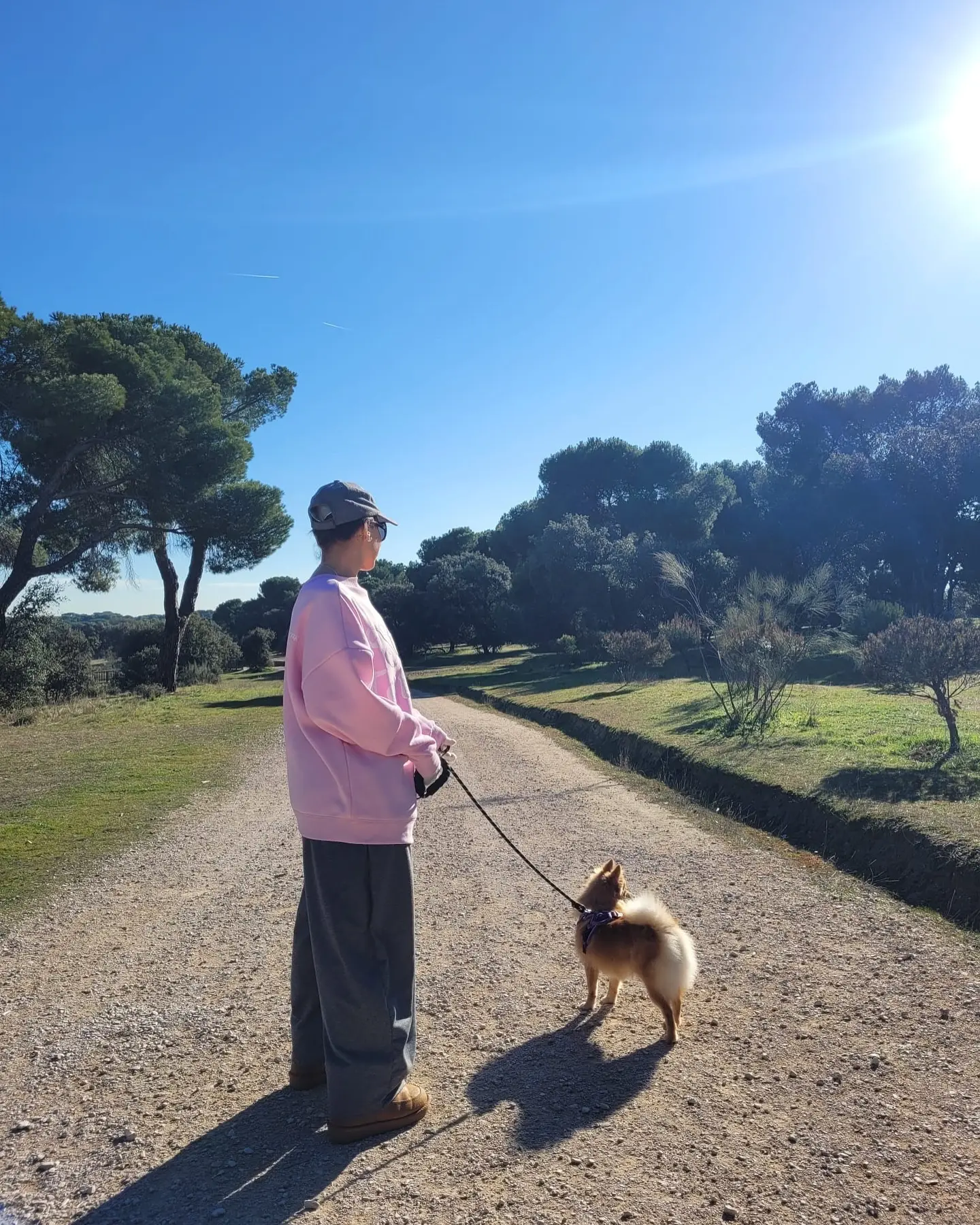 Chenoa con su perrita Cloe.