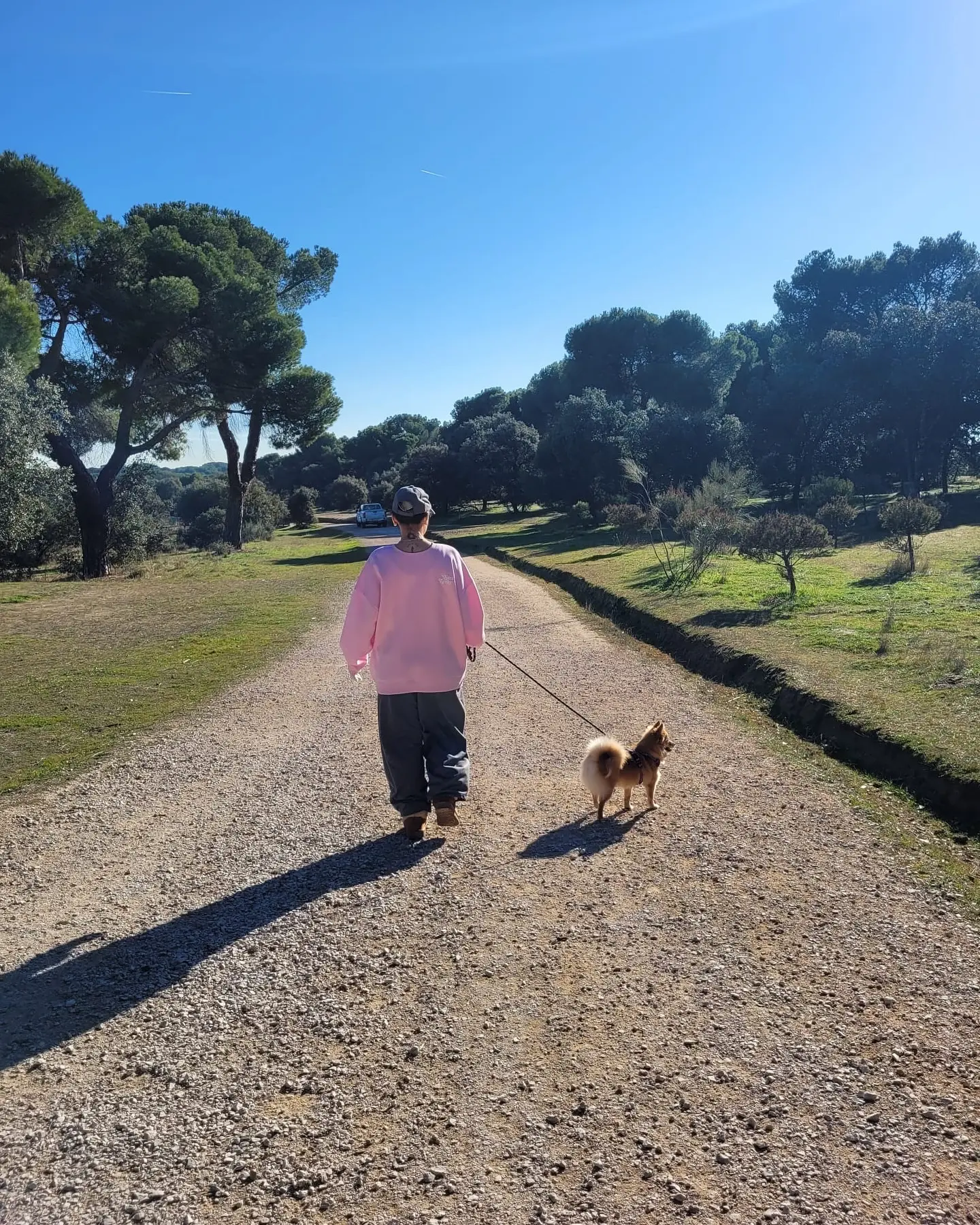 Chenoa con su perrita Cloe.