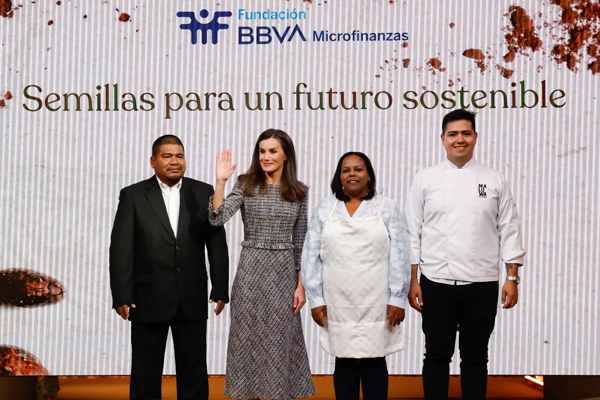 La reina Letizia participa en el acto de la Fundación Microfinanzas BBVA sobre 'Semillas para un futuro sostenible