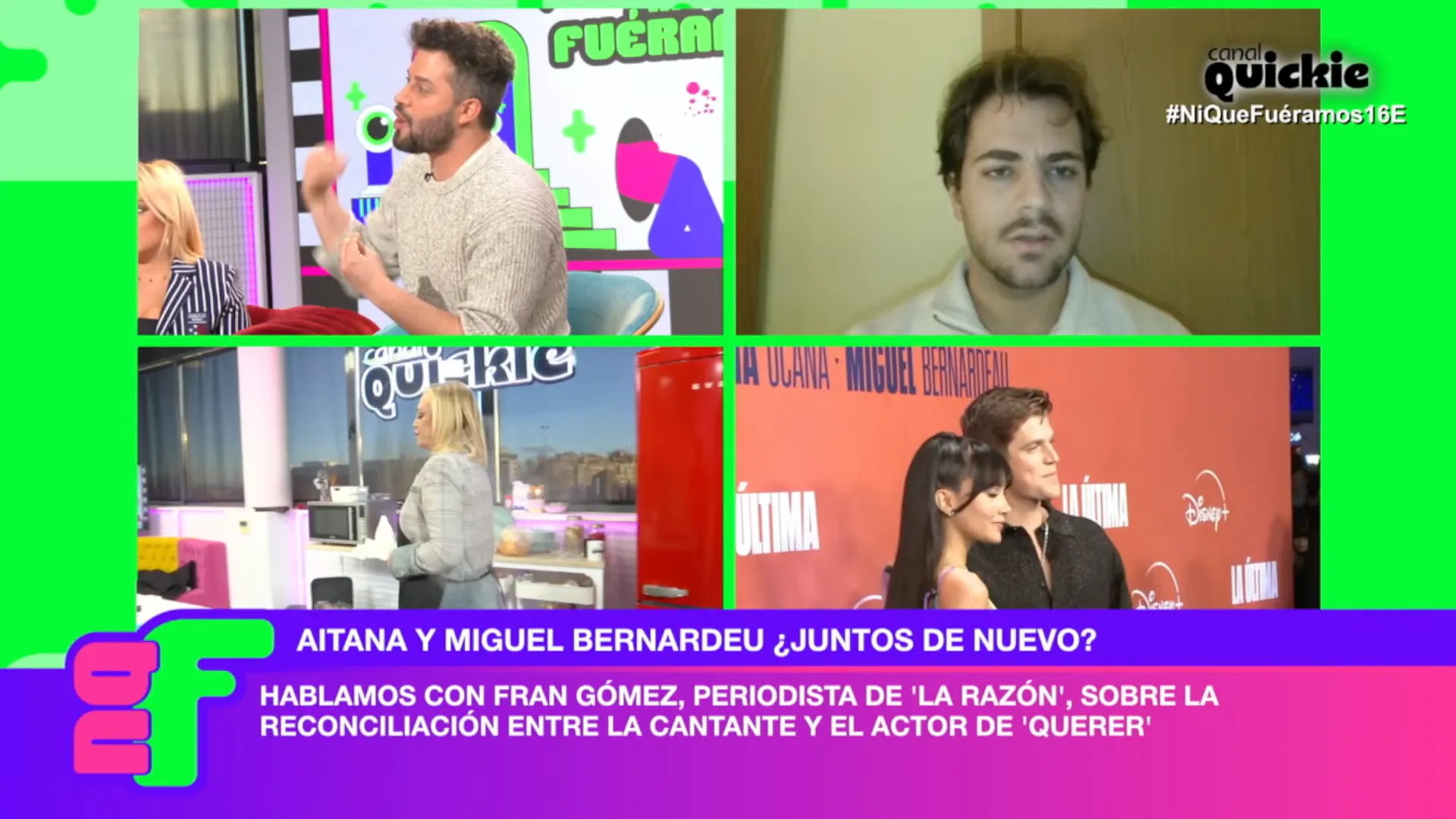 Kiko Matamoros en 'NQF' dando uana exclusiva de Aitana y Carlos Alcaraz