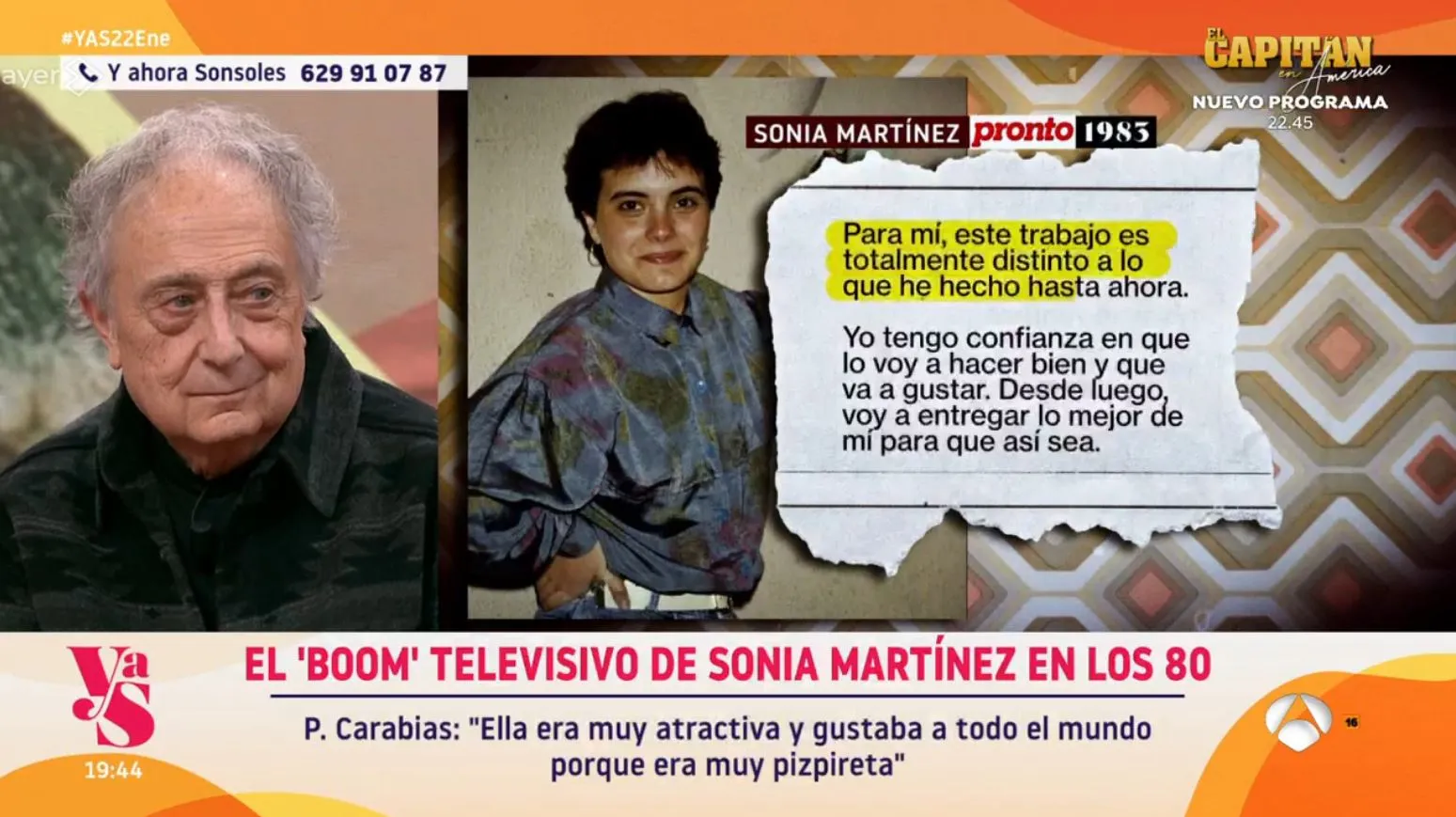 Pepe Carabias en 'Y ahora, Sonsoles' hablando de Sonia Martínez.