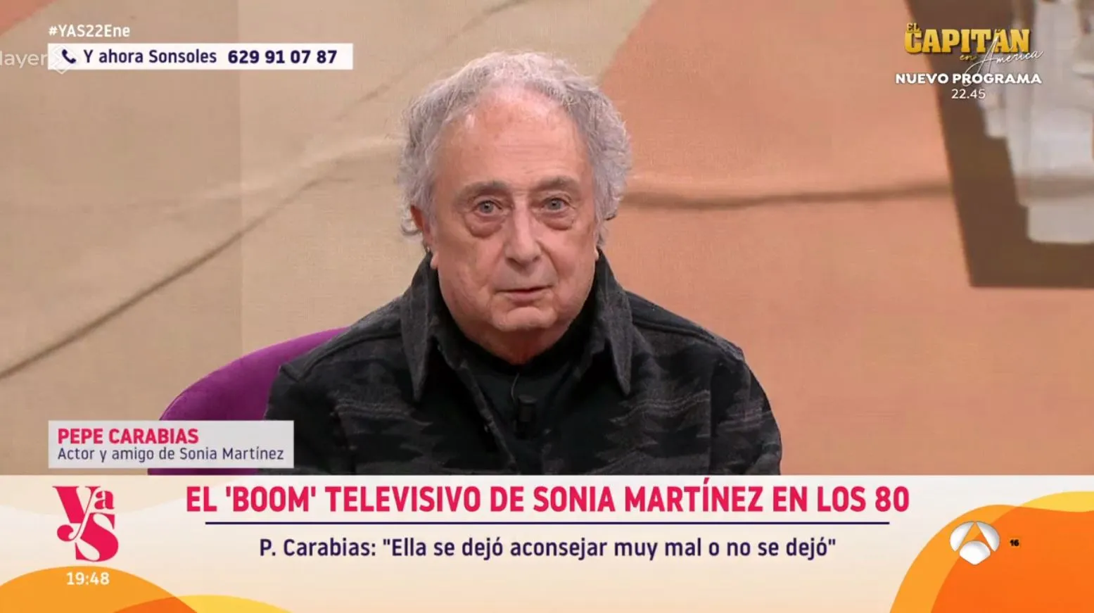 Pepe Carabias en 'Y ahora, Sonsoles' hablando de Sonia Martínez.