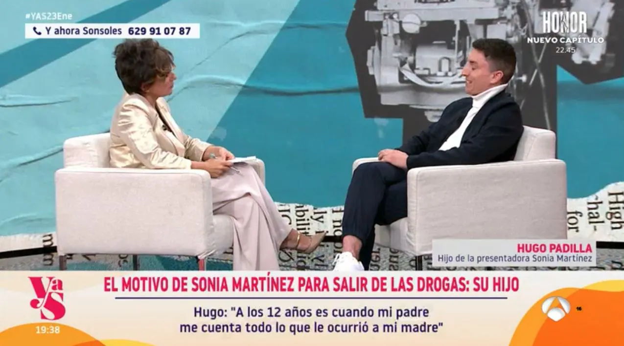 Hugo Padilla, hijo de Sonia Martínez en 'Y ahora, Sonsoles'.