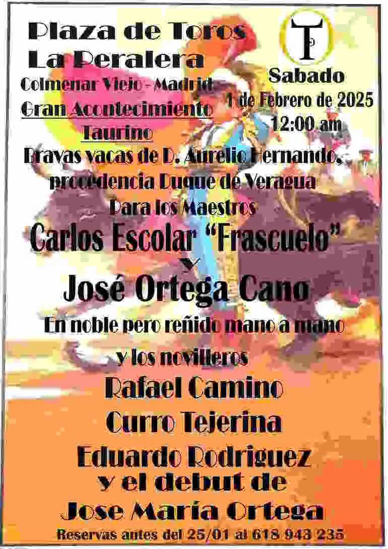 Cartel del debut de José María Ortega Aldón.