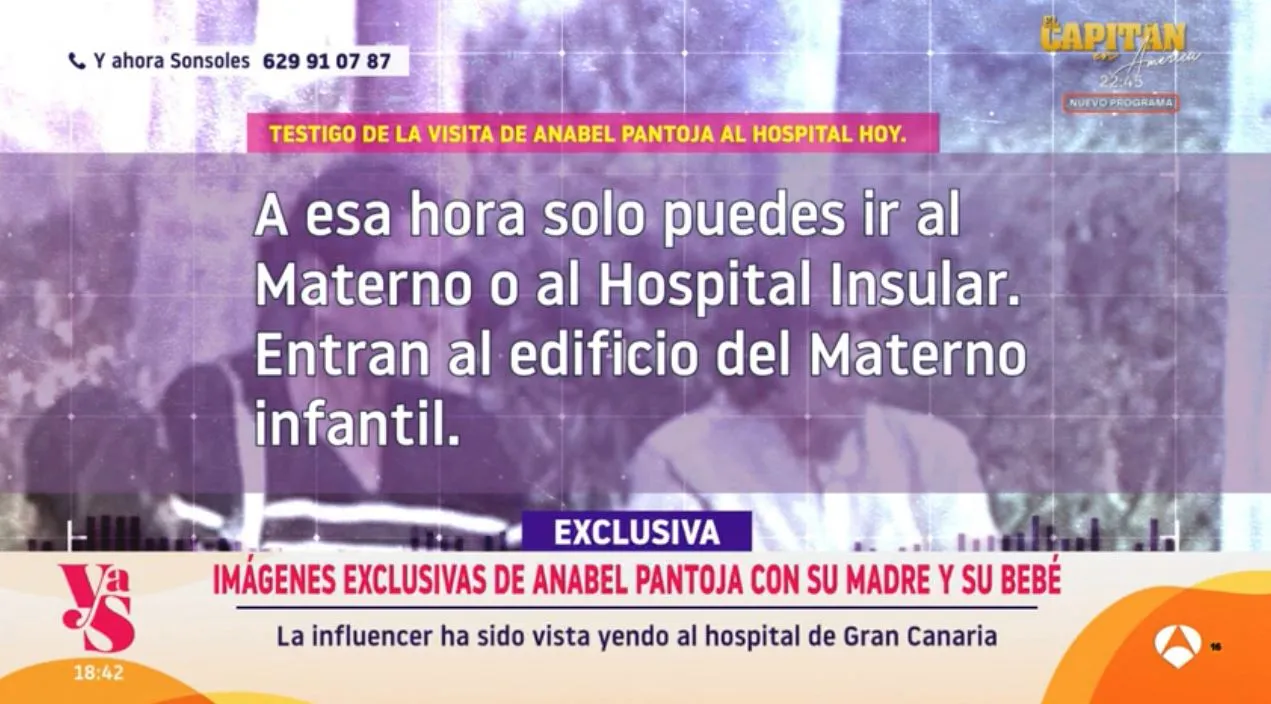 En 'Y ahora, Sonsoles' hablan de la visita de Anabel Pantoja al hospital con su hija.