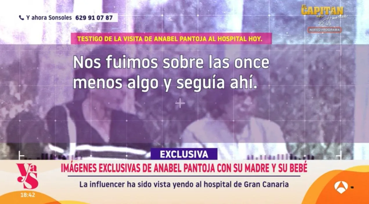 En 'Y ahora, Sonsoles' hablan de la visita de Anabel Pantoja al hospital con su hija.