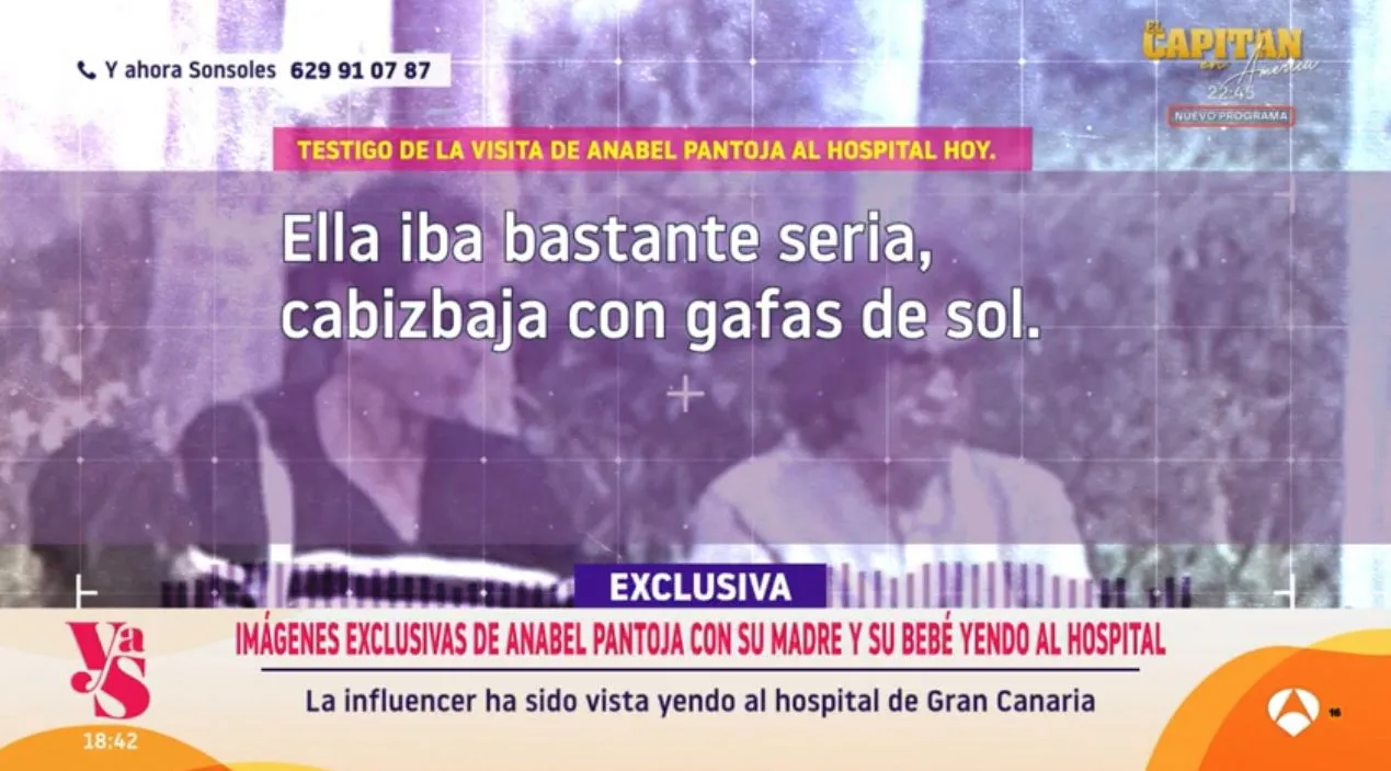 En 'Y ahora, Sonsoles' hablan de la visita de Anabel Pantoja al hospital con su hija.