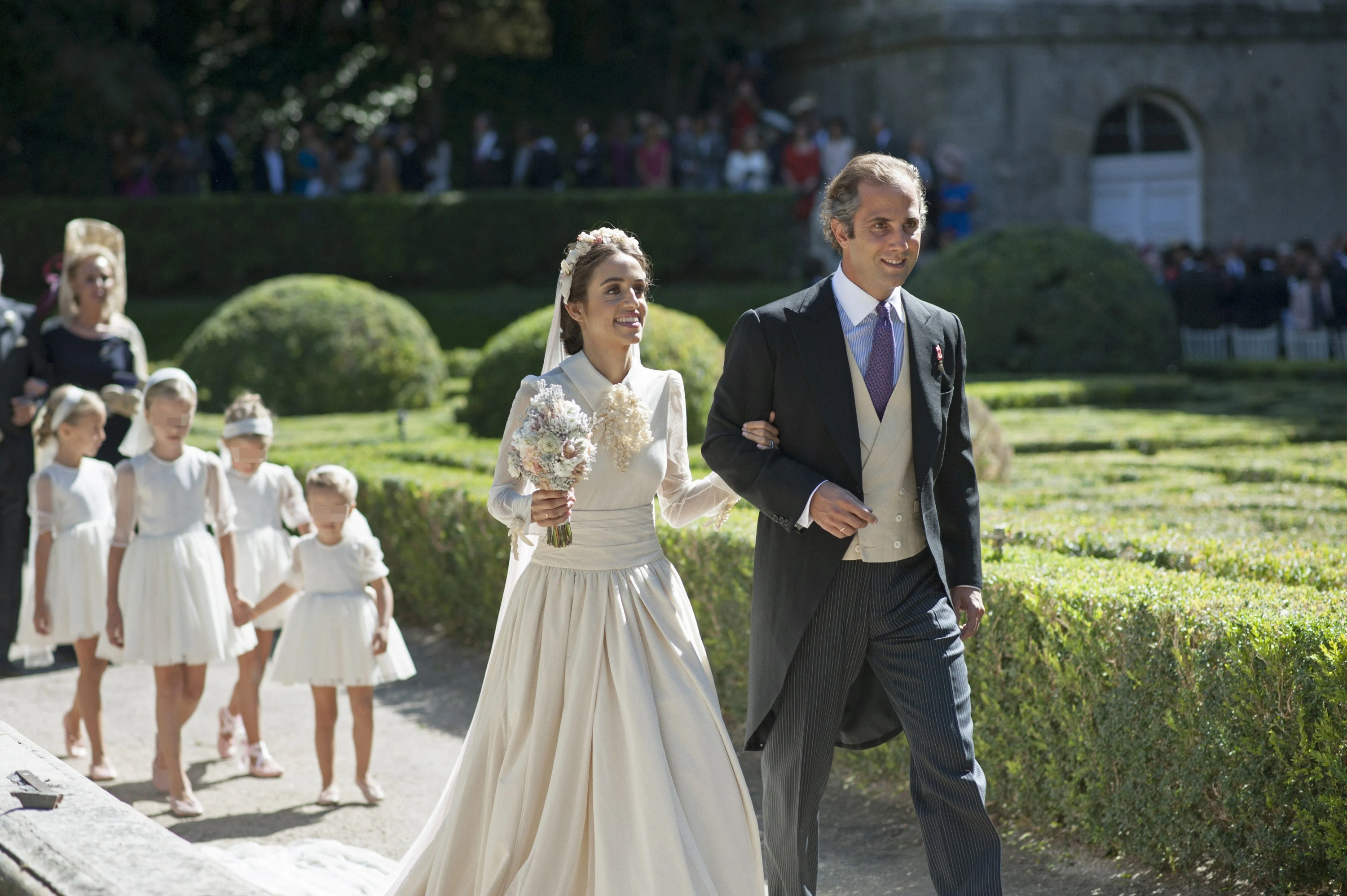 Luis Martínez de Irujo en su boda con Adriana Martín.