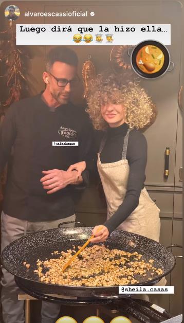 Sheila Casas y Álvaro Muñoz Escassi desatan su amor en la cocina