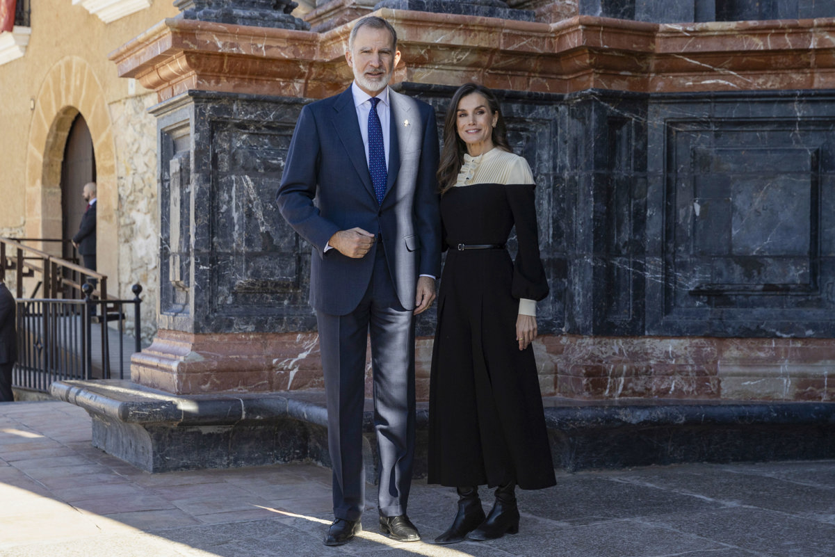 La reina Letizia, ayer en Caravaca de la Cruz (Murcia).