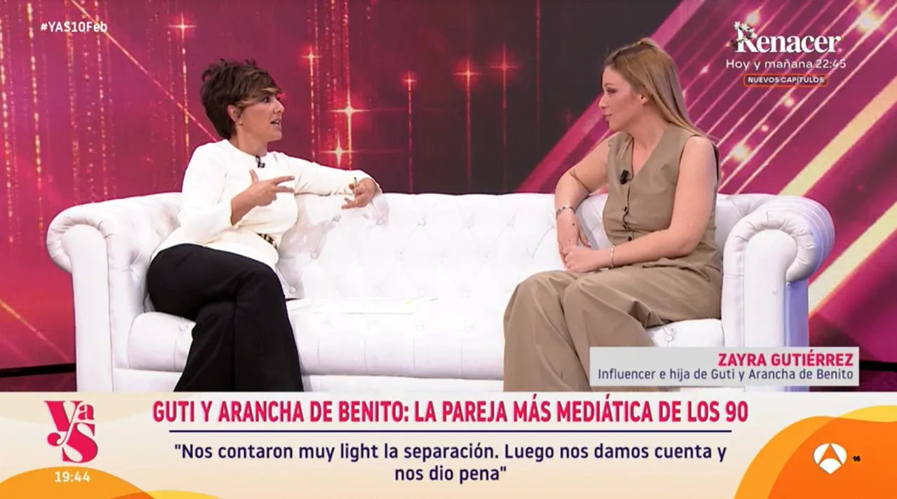 Zayra Gutiérrez en Y ahora Sonsoles hablando de la separación de sus padres