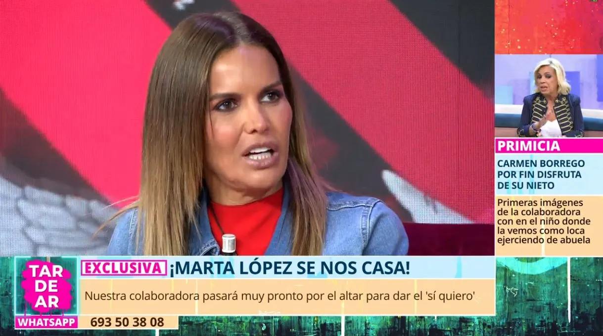 Marta López anuncia su boda en 'TardeAR'.