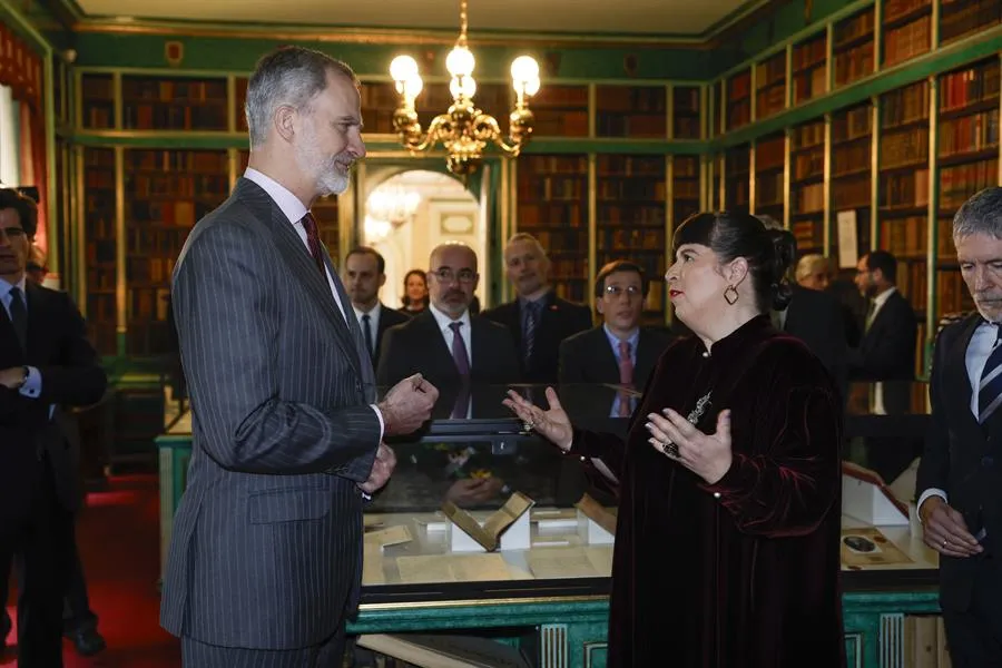 El rey Felipe ayer en el Palacio de Liria.