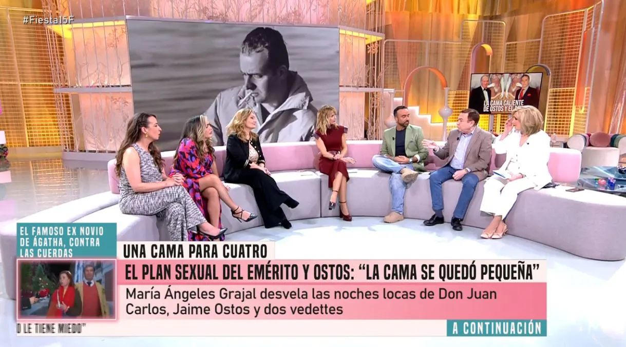 En 'Fiesta' hablan de la noche de amor de Juan Carlos I y Jaime Ostos.